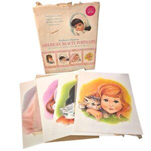 Northern Tissue American Beauty Portraits Frances Hook Vintage 1950s Set 11x14